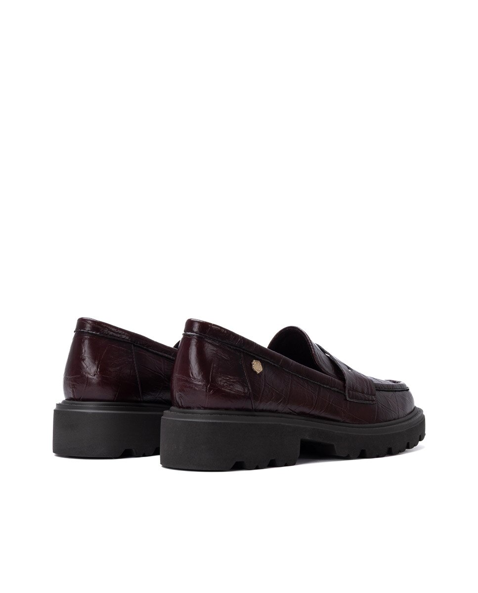 Mocassins de Pele Bordeaux-9