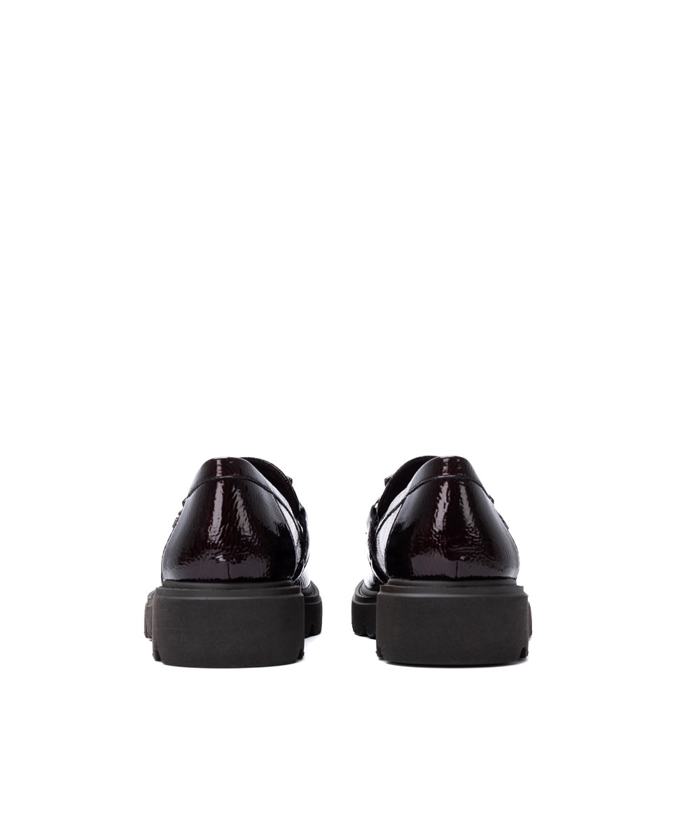 Mocassins de Pele Bordeaux-5