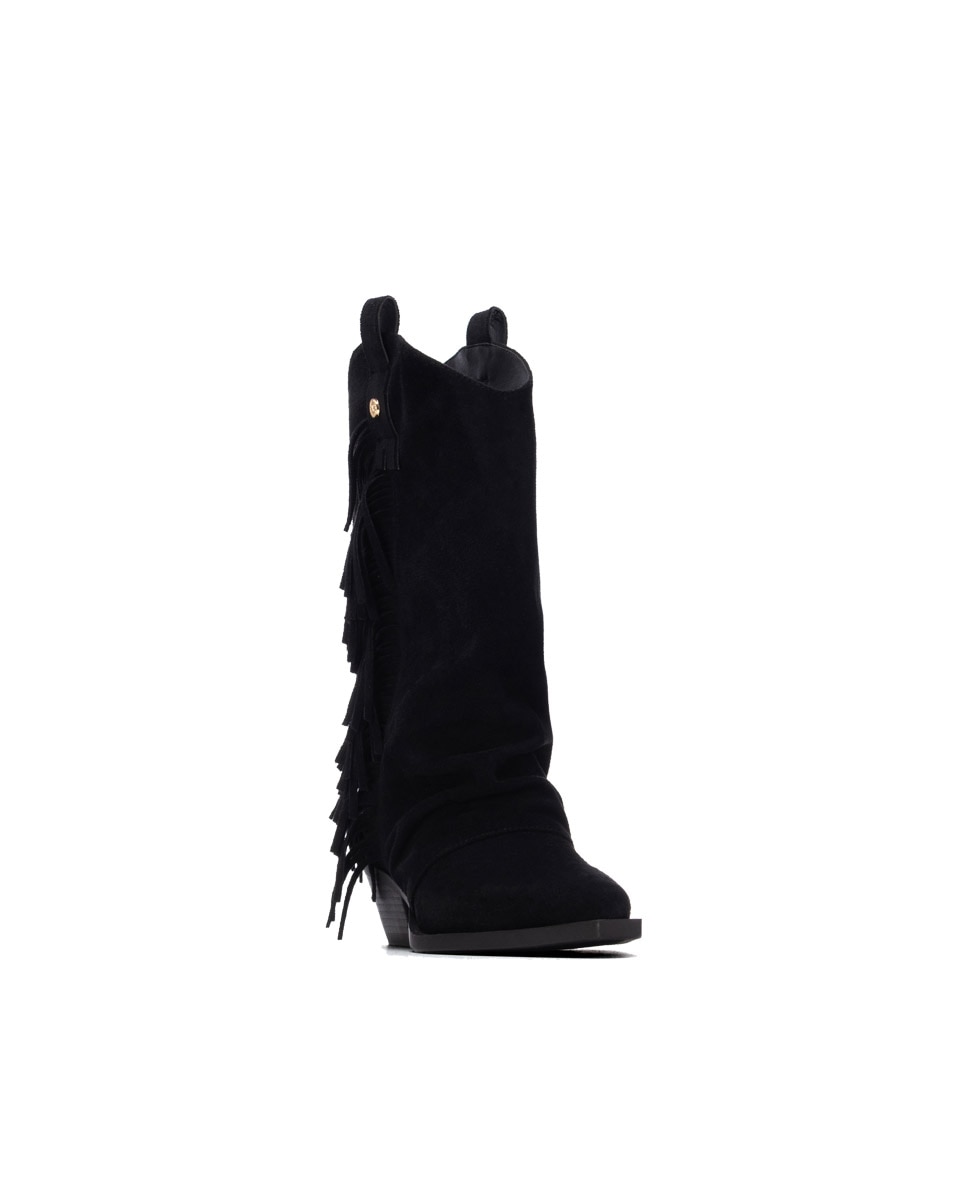 Botas Cowboy com Franjas Preto-2
