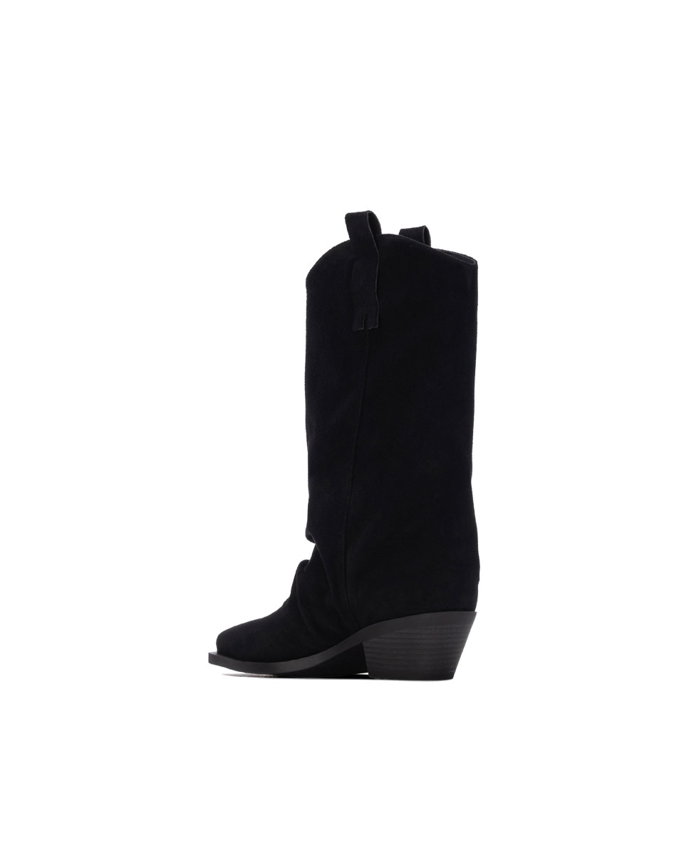 Botas Cowboy com Franjas Preto-3