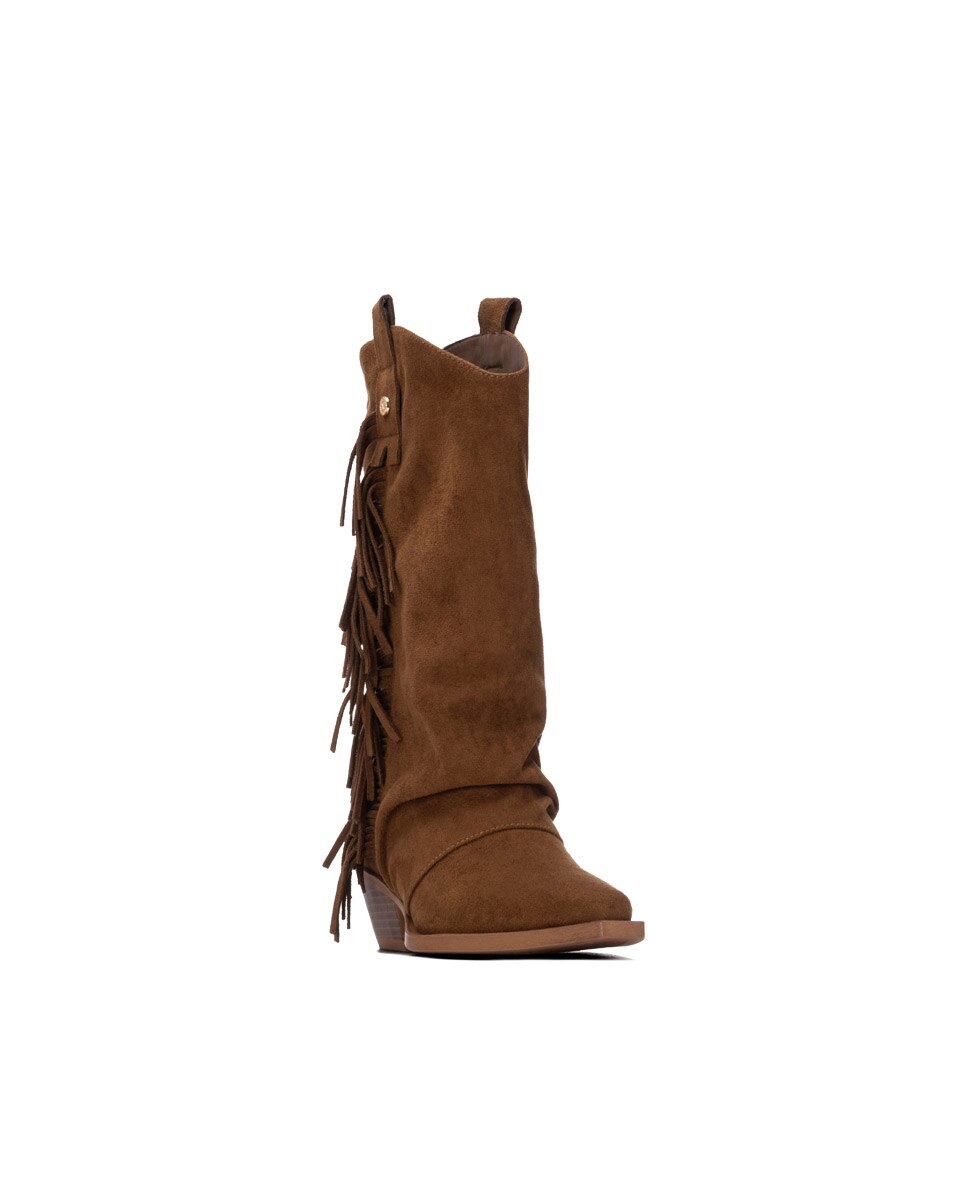 Botas Cowboy com Franjas Camel-2