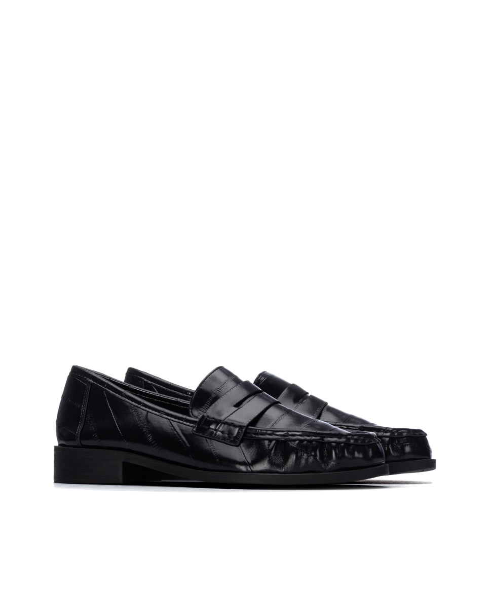 Mocassins Rasos Preto-4