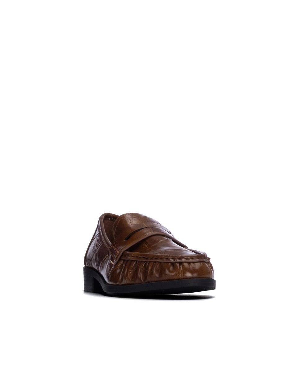 Mocassins Rasos Camel-2