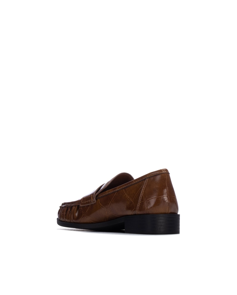 Mocassins Rasos Camel-3
