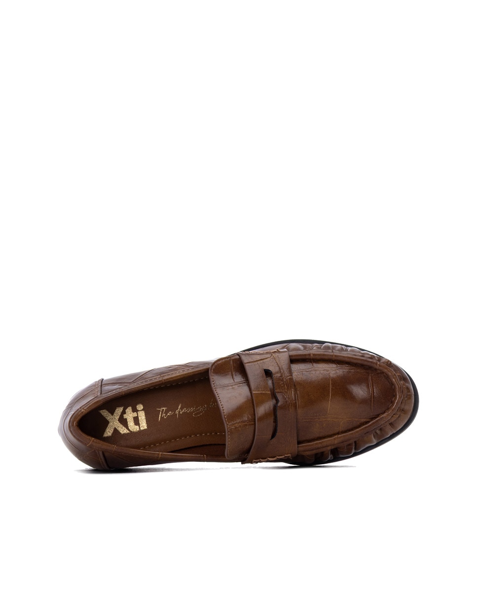 Mocassins Rasos Camel-5