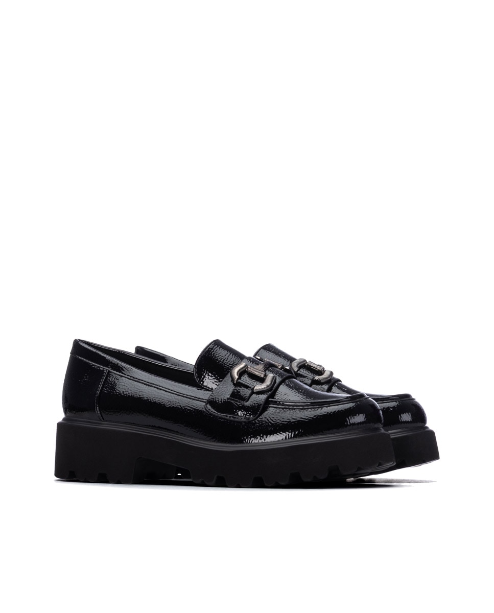 Mocassins Rasos Preto-4
