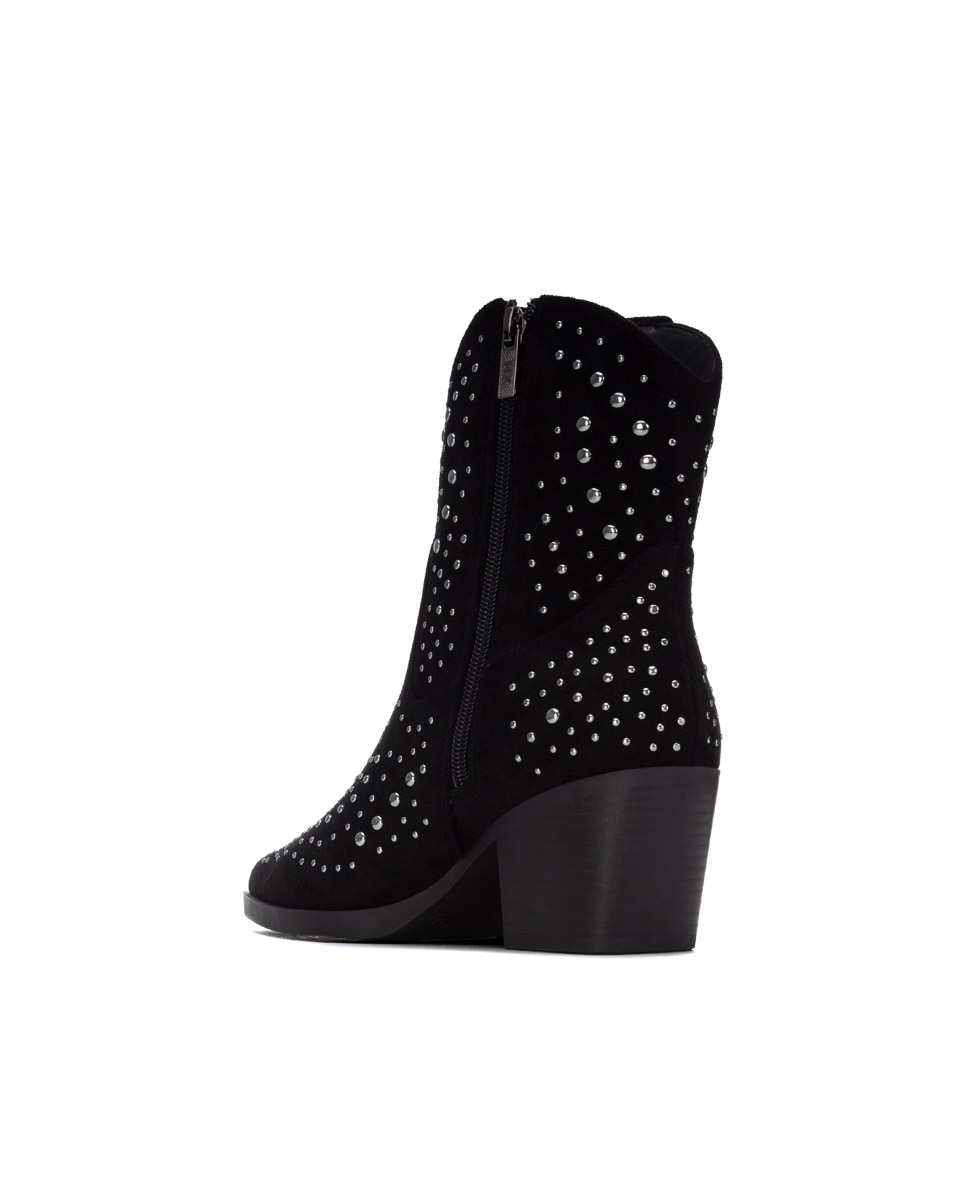 Botins com Fecho Zip Preto-3