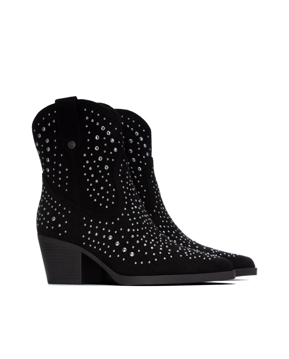 Botins com Fecho Zip Preto-4