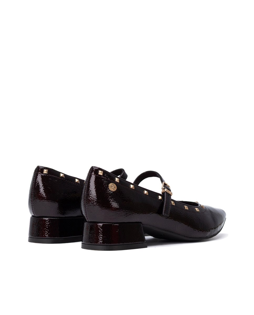 Sabrinas de Salto com Fivela Bordeaux-8