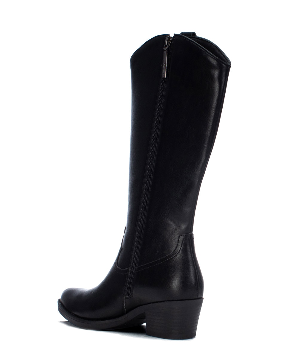 Botas com Fecho Zip Preto-3
