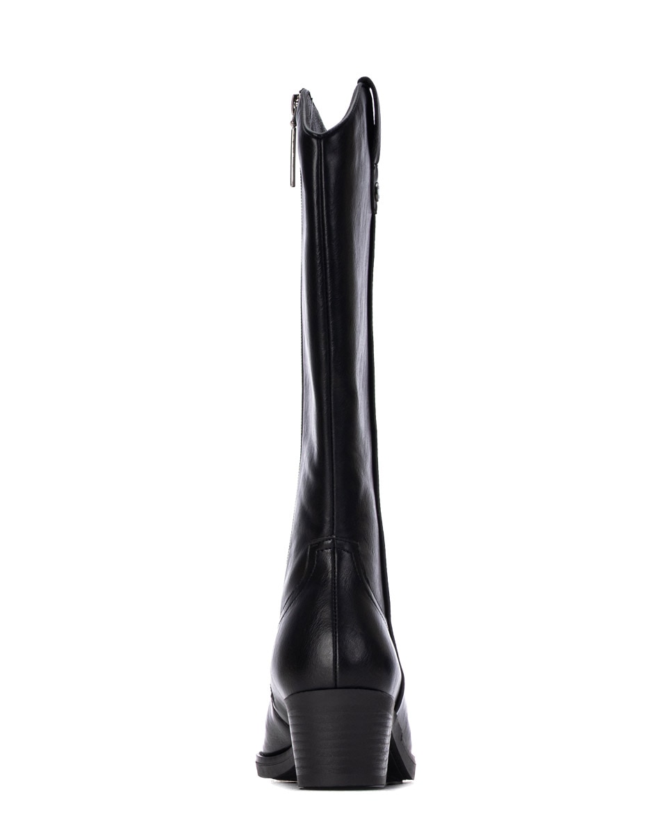 Botas com Fecho Zip Preto-5