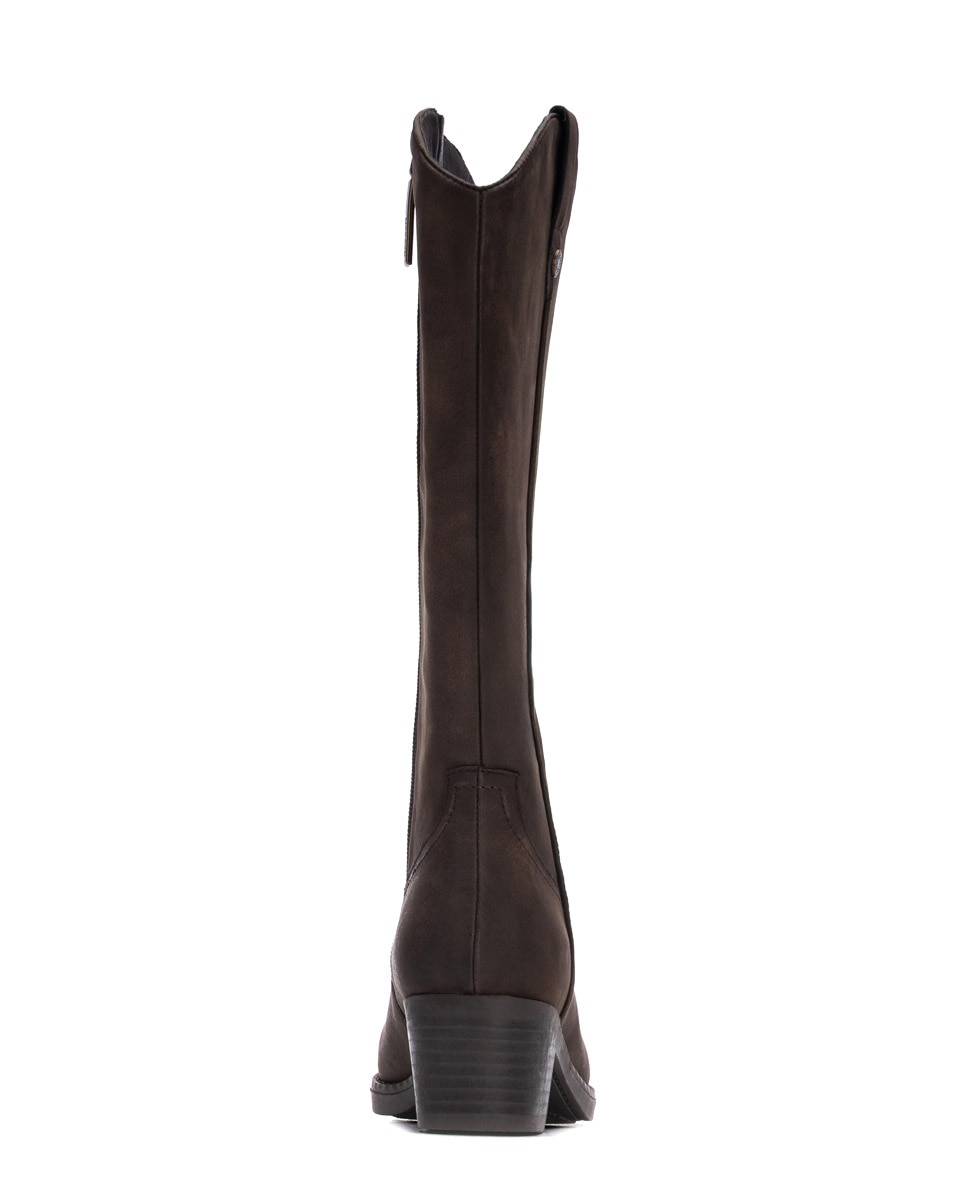 Botas com Fecho Zip Castanho-5