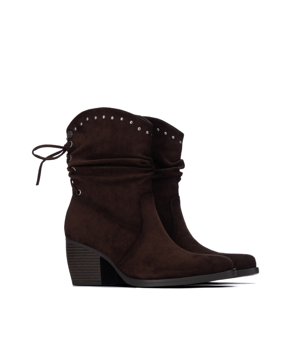 Botins com Atacadores Castanho-4