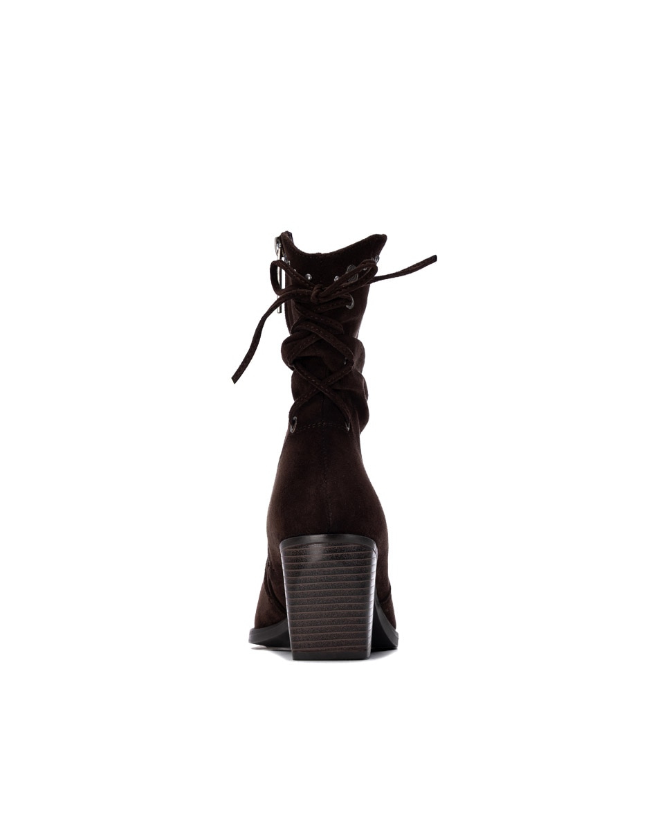 Botins com Atacadores Castanho-5
