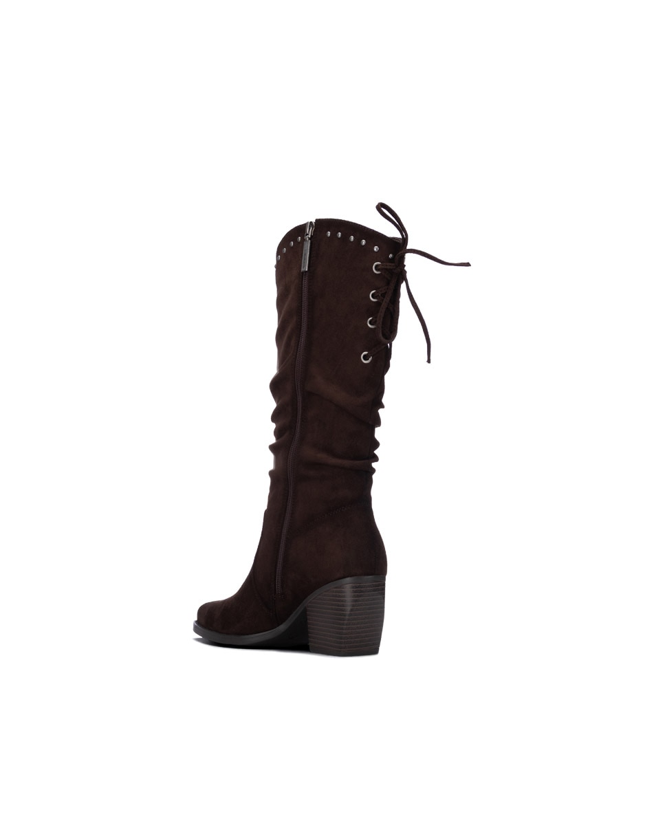 Bota com Atacadores Castanho-3
