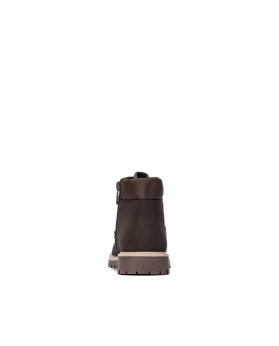Botins Infantil com Atacadores Castanho-5
