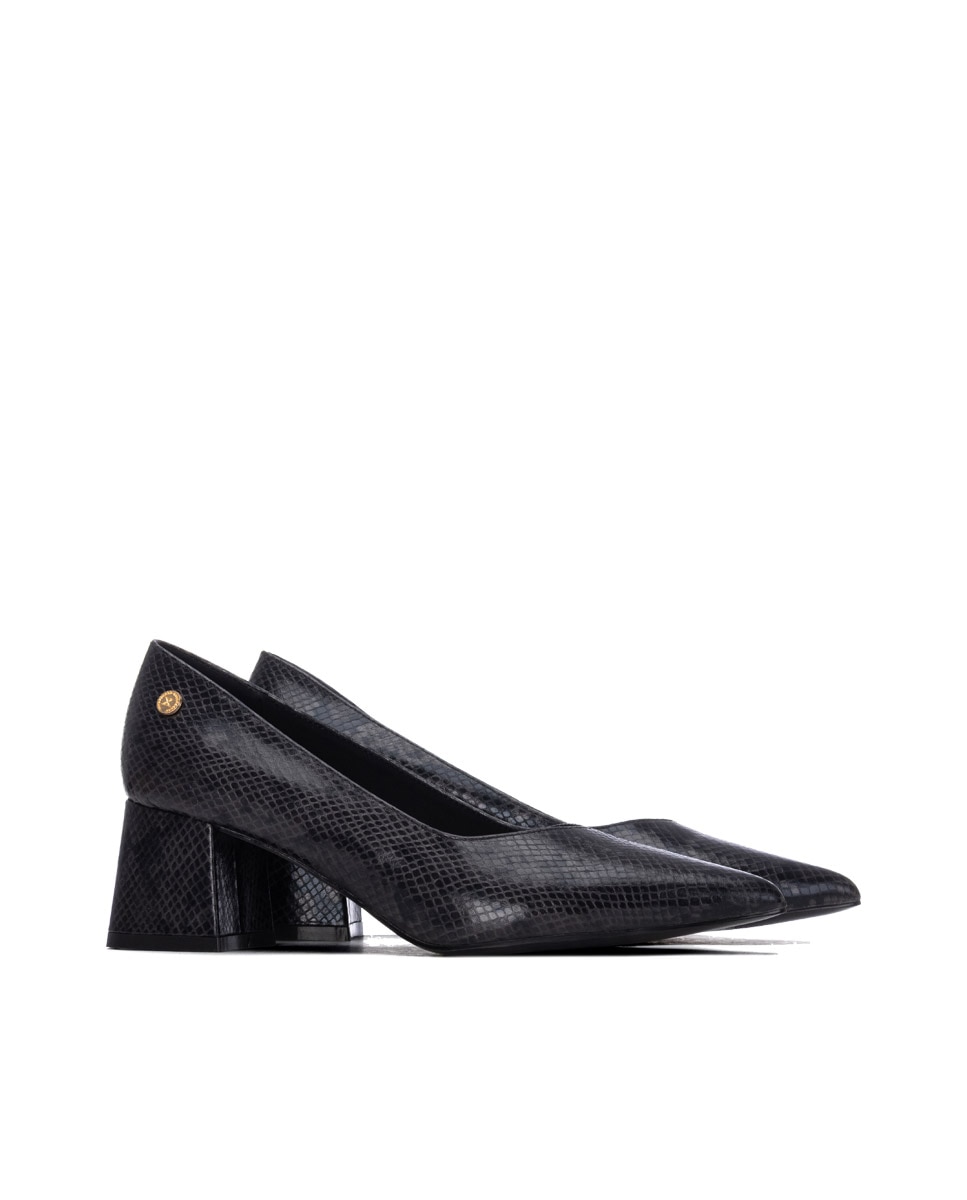 Sapatos de Salto Preto-4