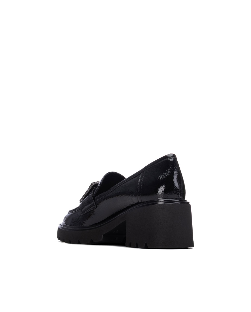 Mocassins com Fivela Preto-3