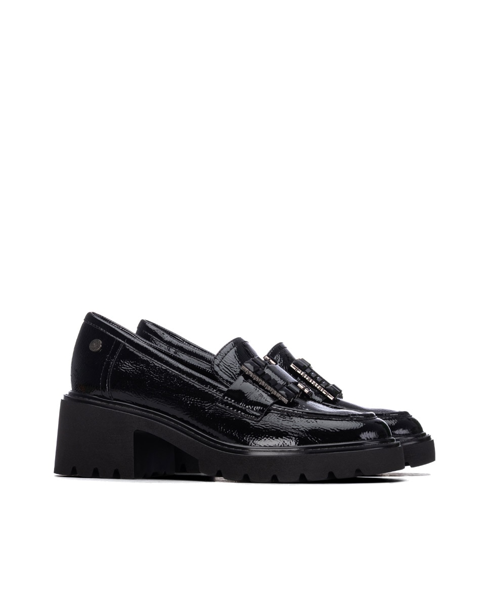 Mocassins com Fivela Preto-4