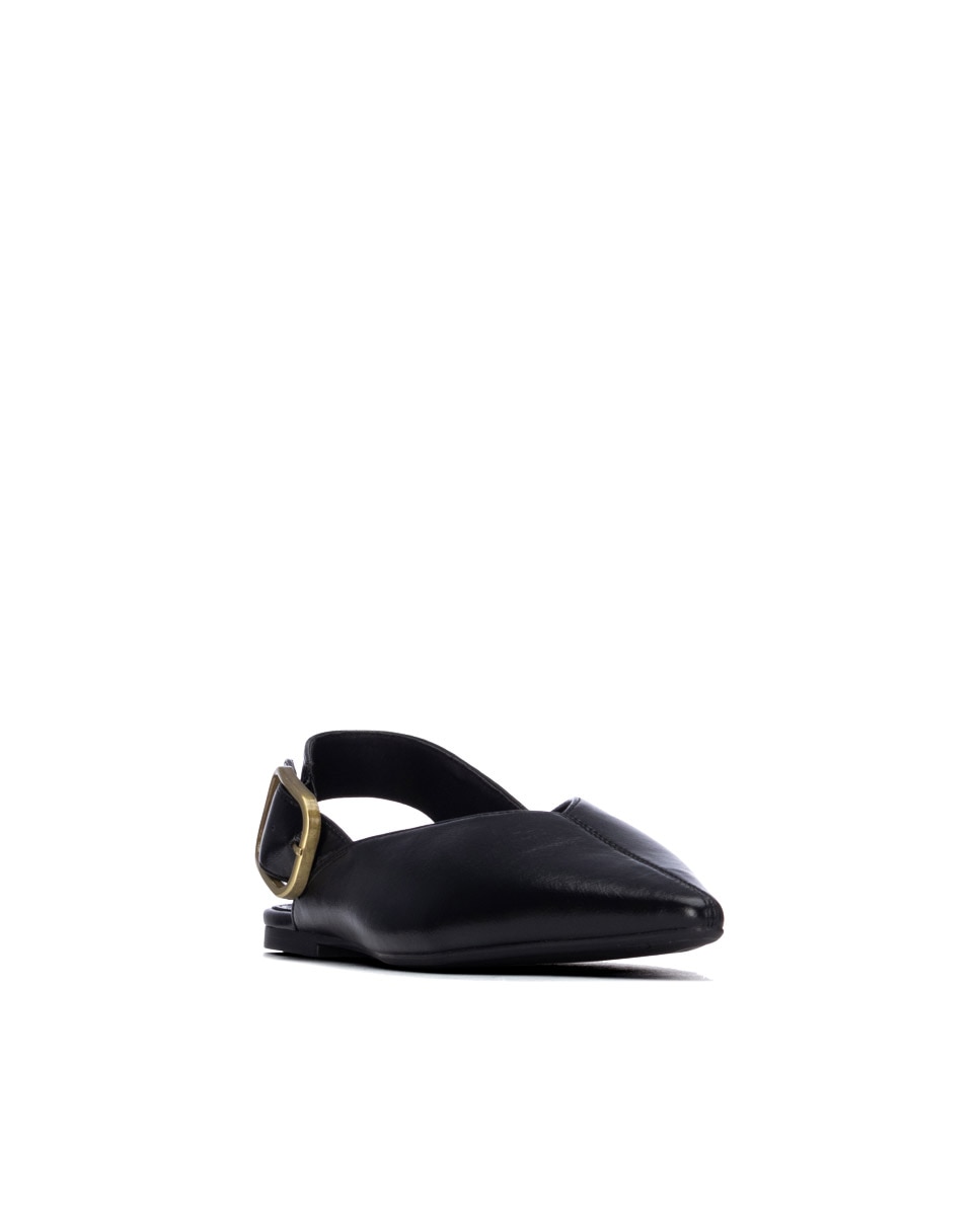 Sabrinas Rasas com Fivela Preto-2