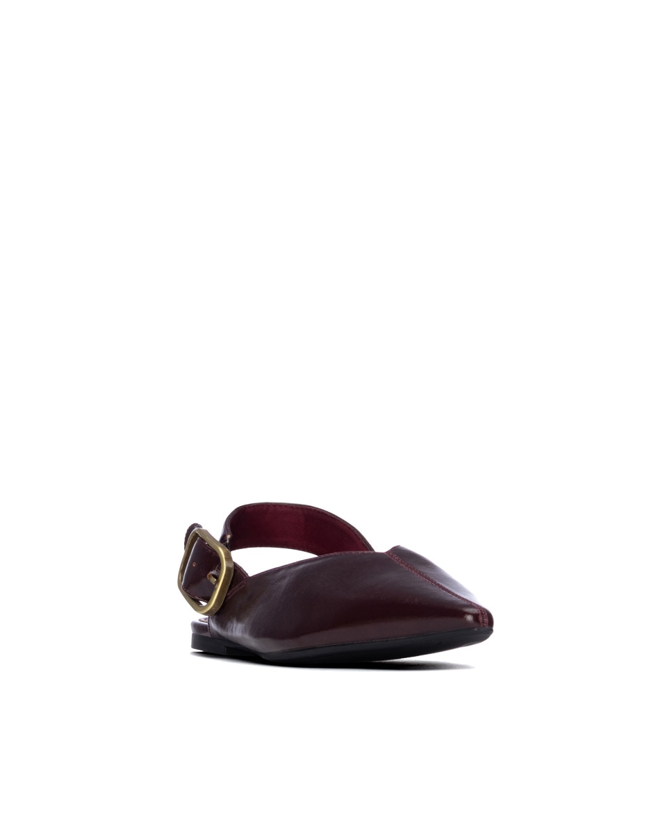 Sabrinas Rasas com Fivela Bordeaux-2