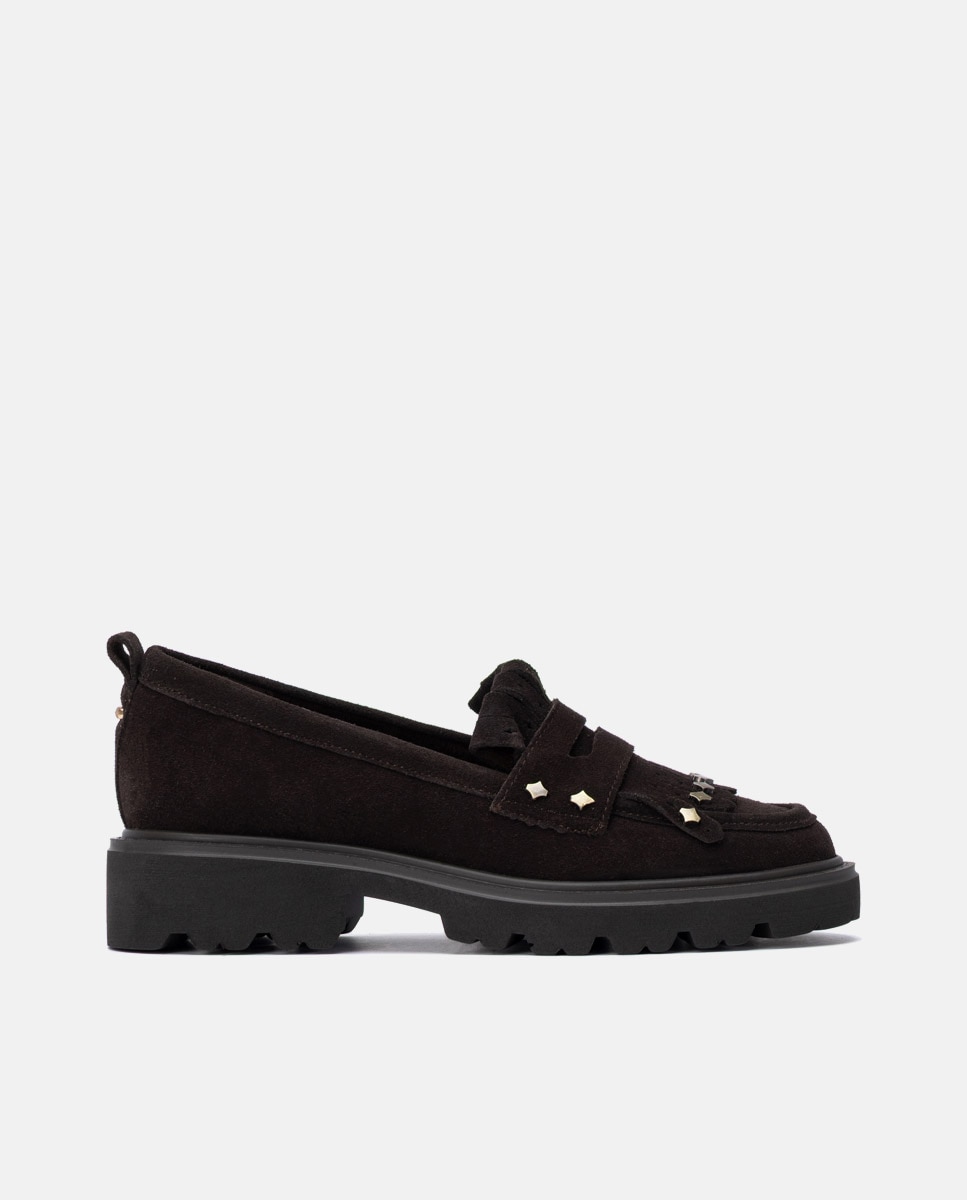 Imagem 0 de Mocassins Rasos de Pele