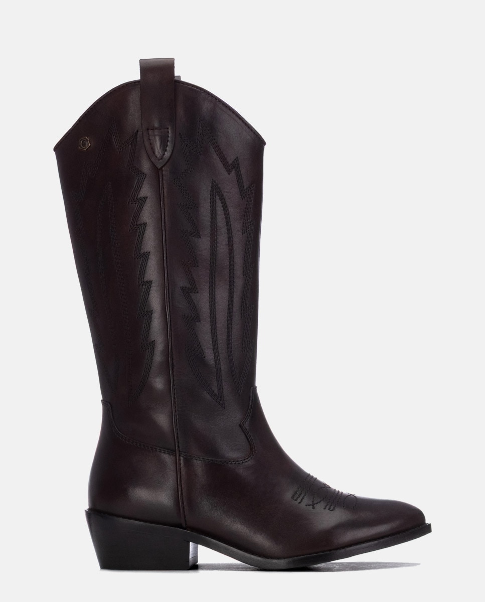 Imagem 0 de Botas com Fecho Zip de Pele