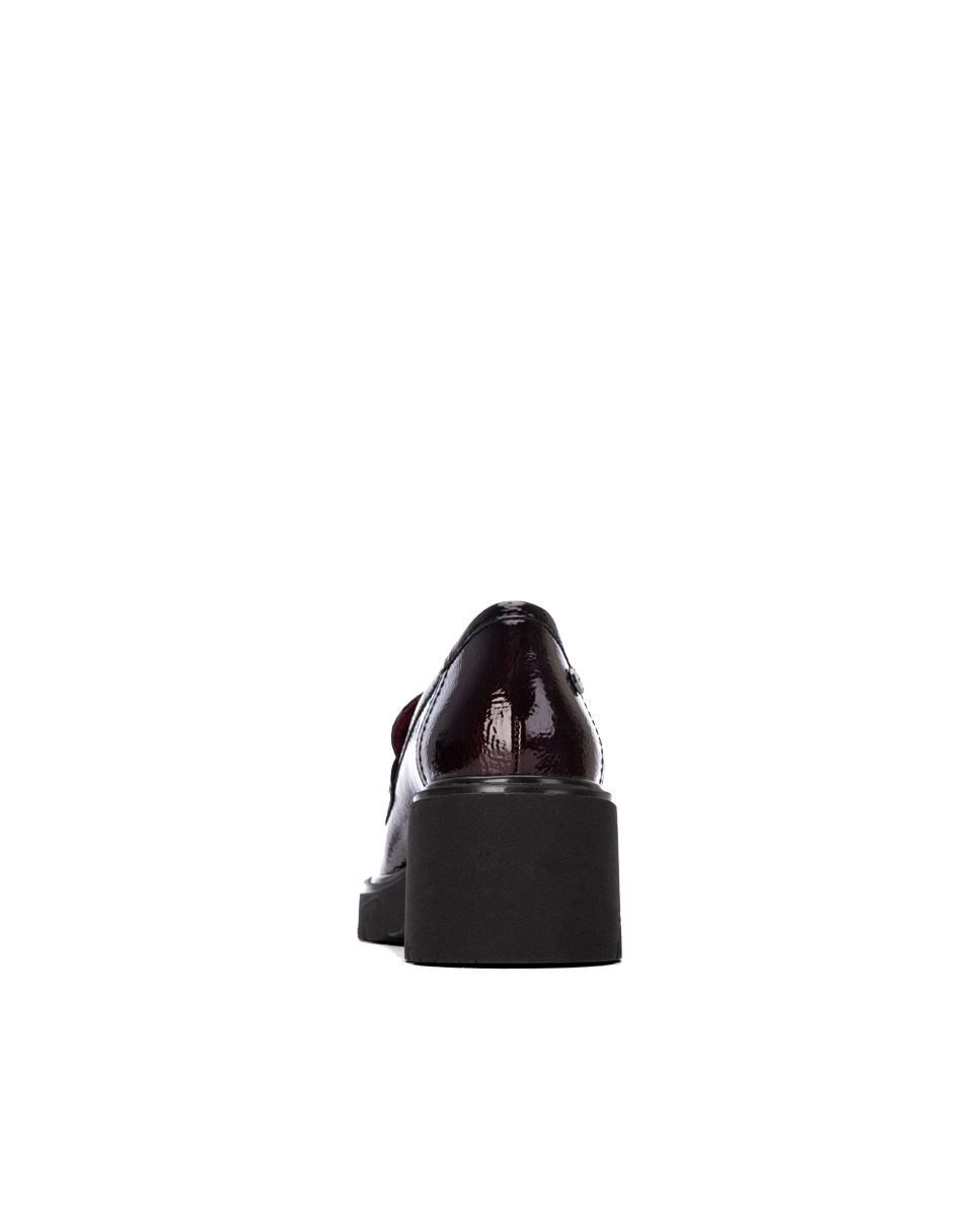Mocassins com Fivela Bordeaux-9
