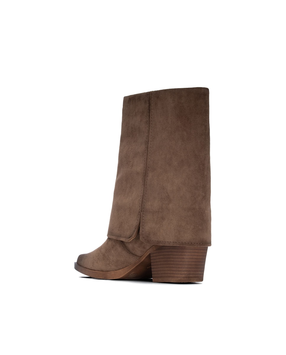 Bota Cowboy com Tacão Castanho-3