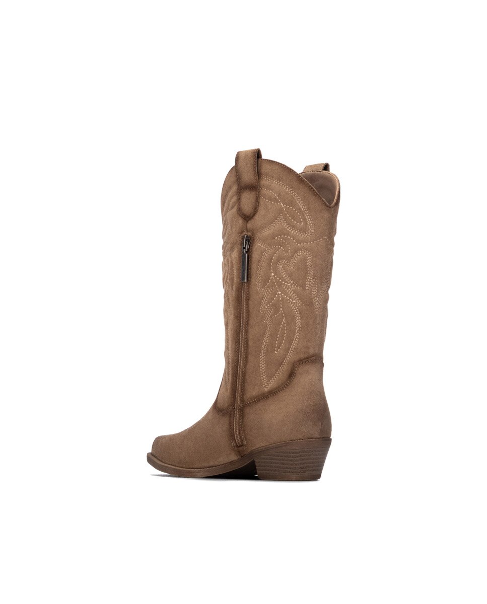 Botas com Fecho Zip Bege-3