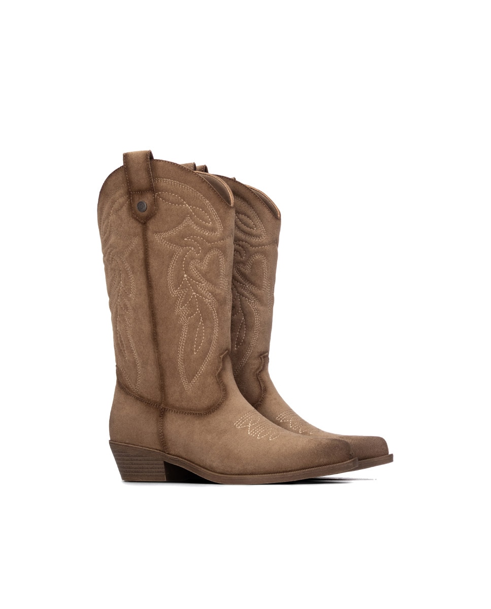 Botas com Fecho Zip Bege-4