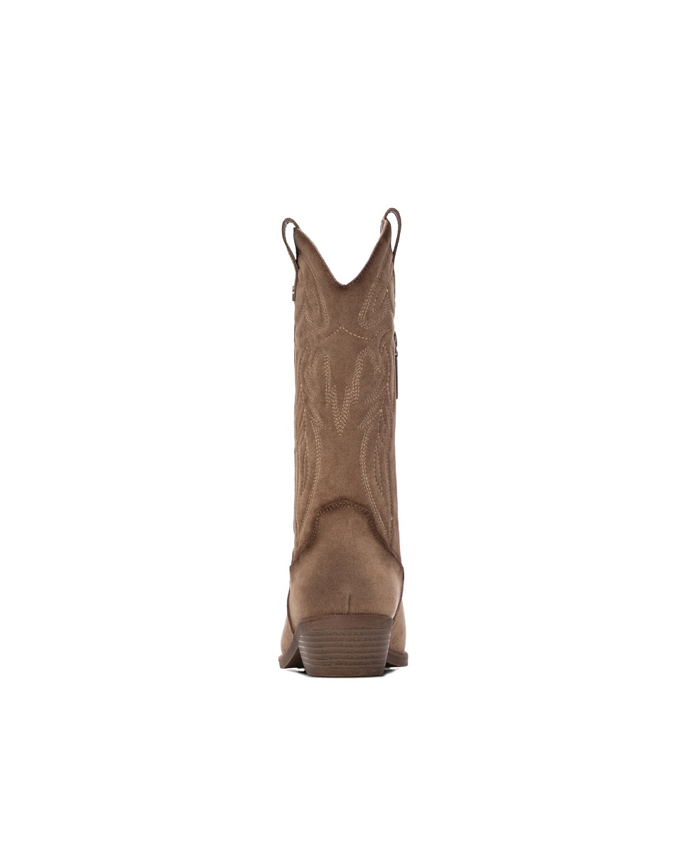 Botas com Fecho Zip Bege-5