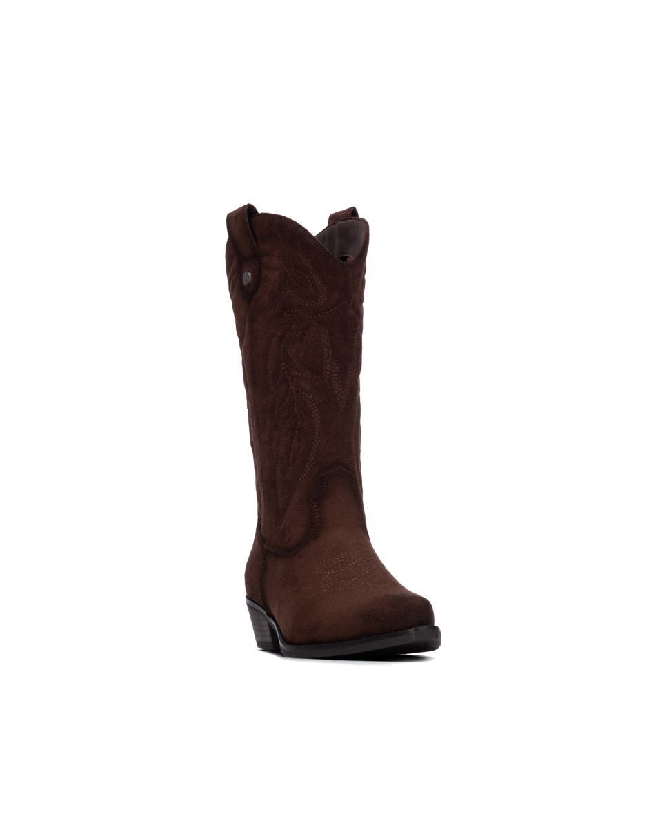 Botas com Fecho Zip Castanho-2