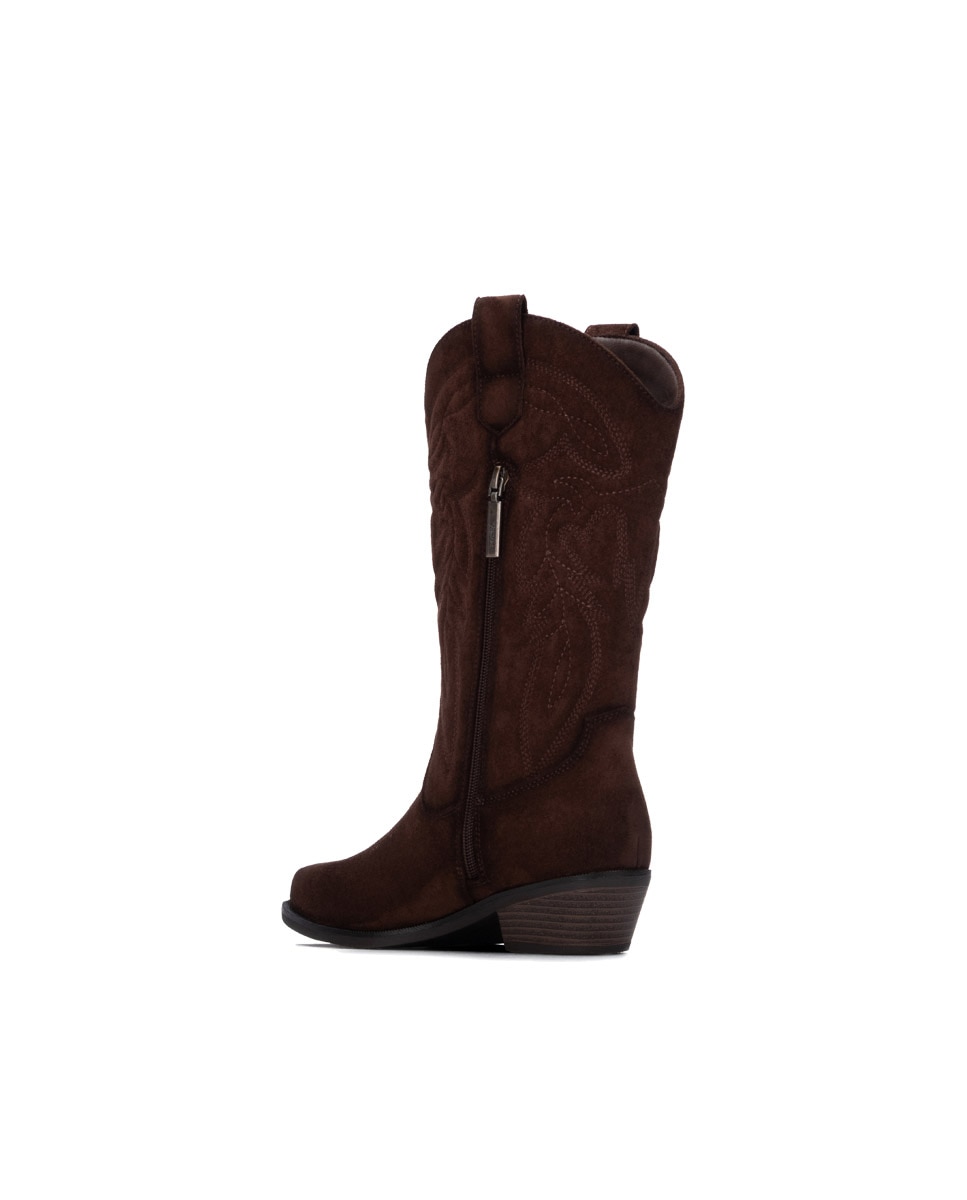 Botas com Fecho Zip Castanho-3