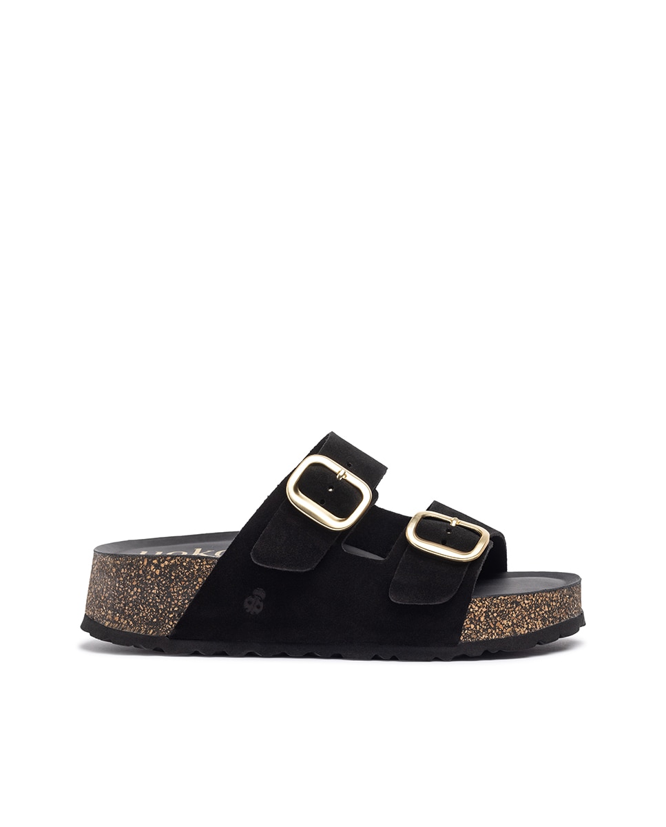 Sandálias de Salto em Pele Preto-1