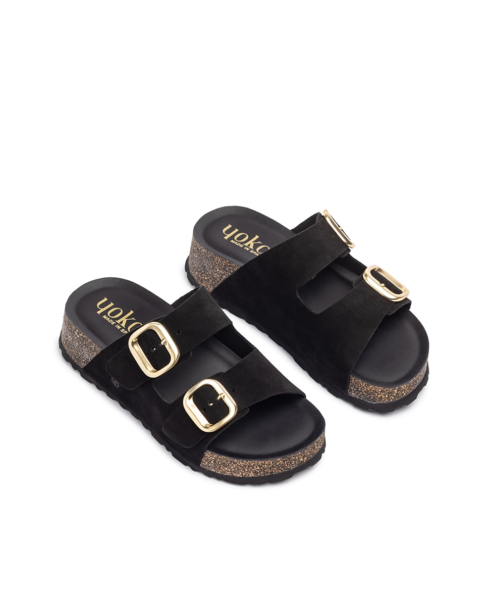 Sandálias de Salto em Pele Preto-4