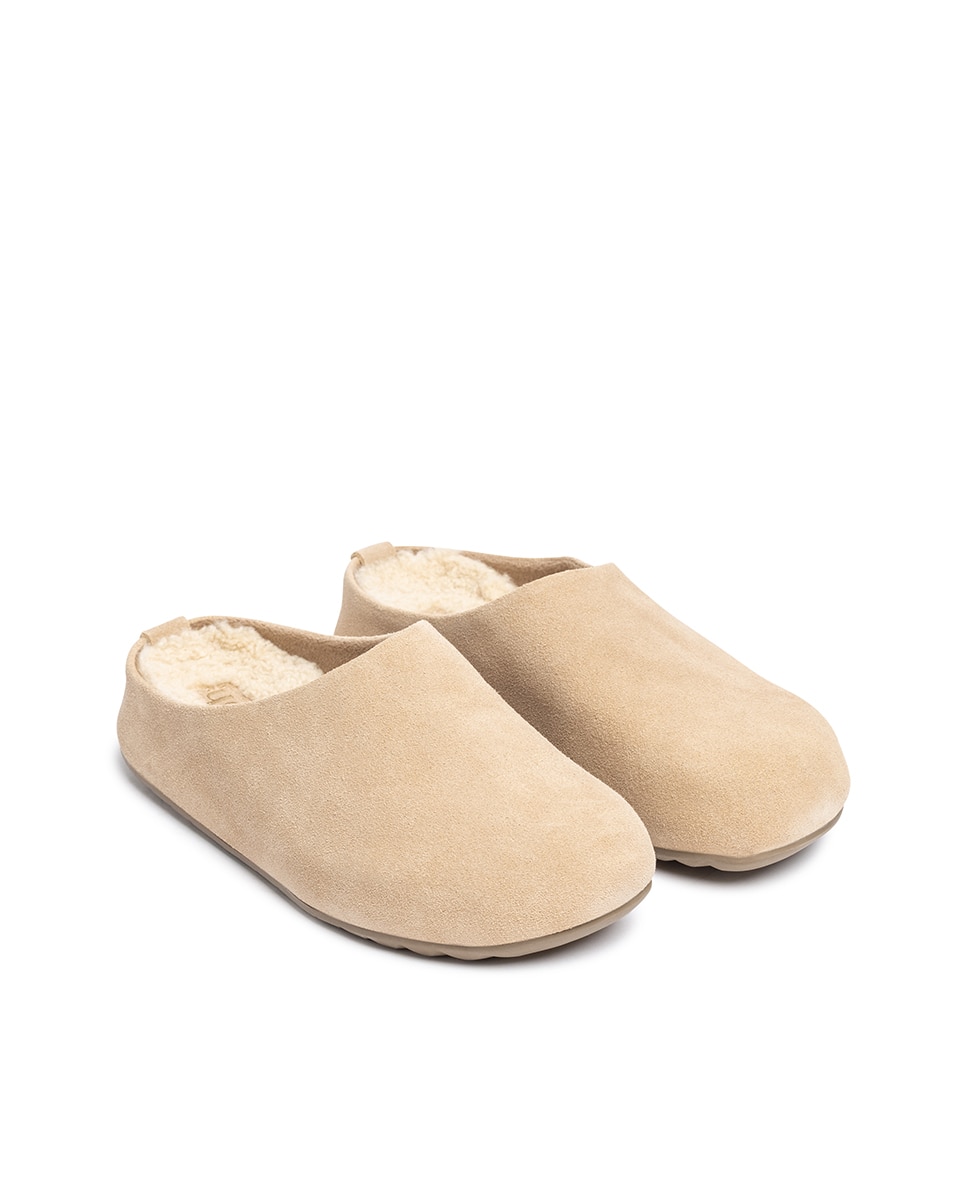 Socas de Pele Bege-3