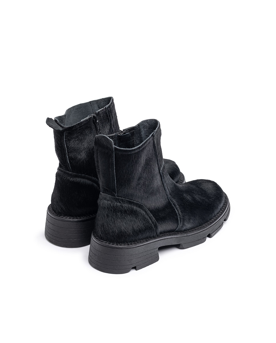 Botins Rasos de Pele Preto-2