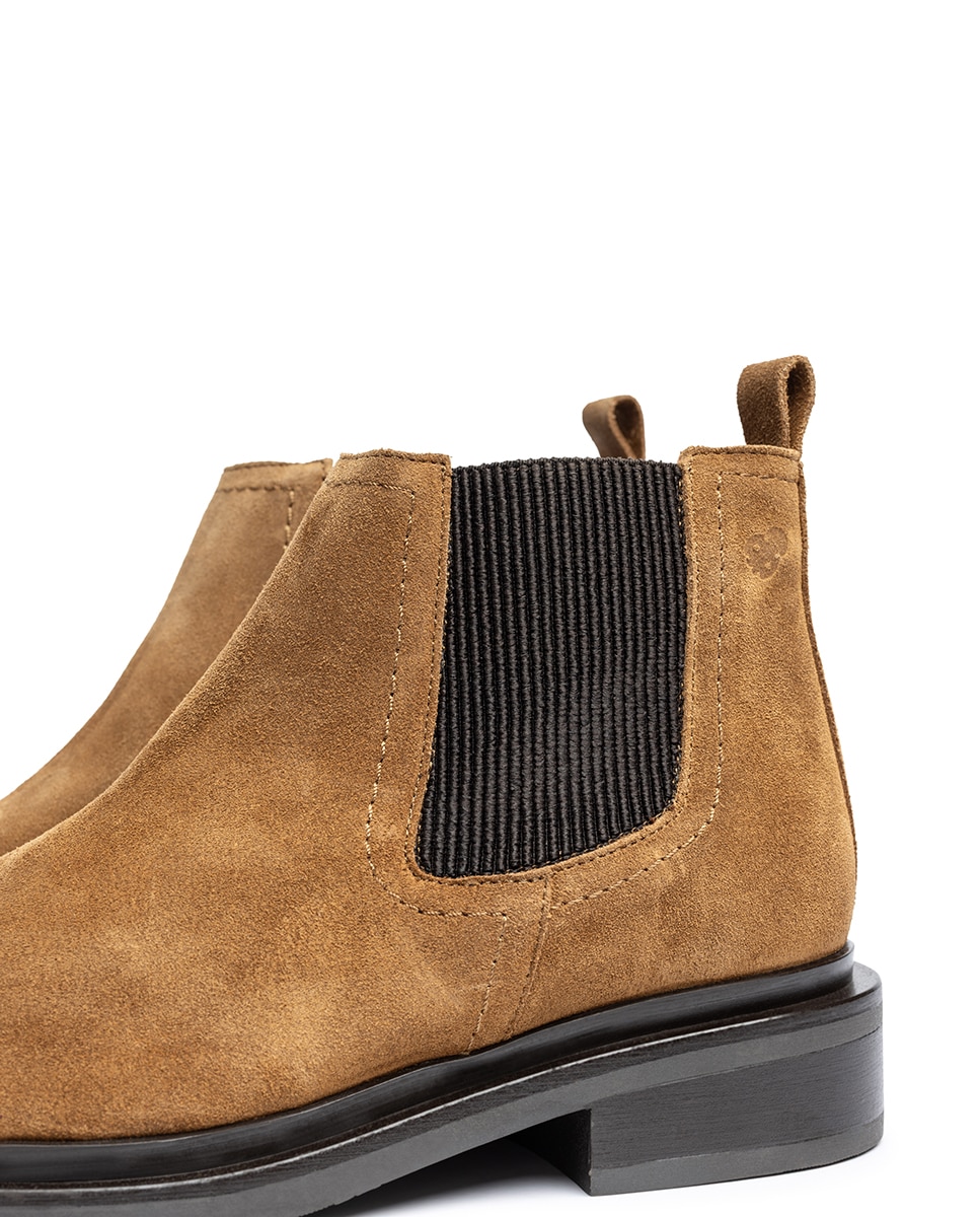 Botins Rasos de Pele Castanho-4