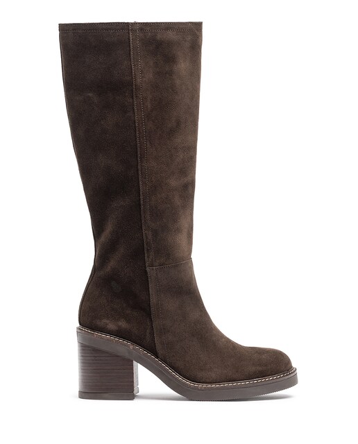 Imagem 0 de Botas de Salto em Pele