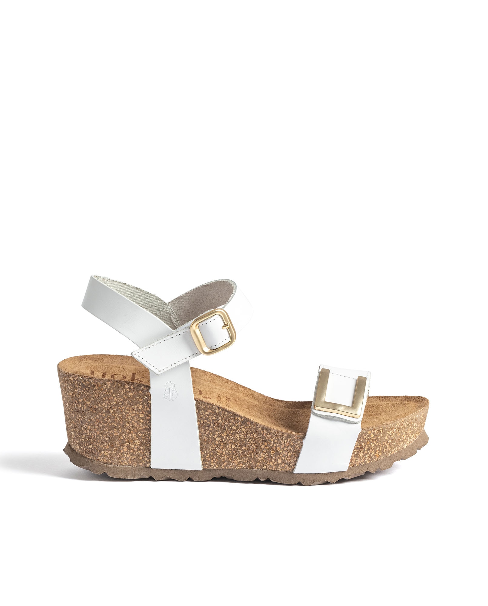 Imagem 0 de Sandálias de Cunha em Pele