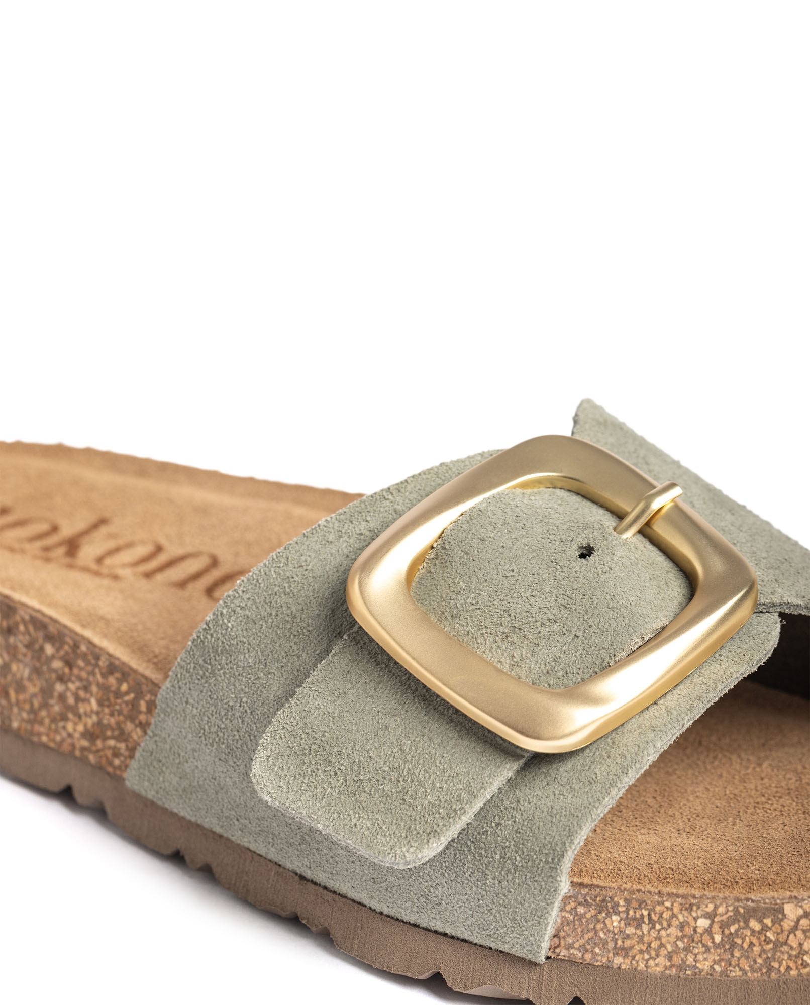 Sandálias Rasas de Pele Verde-2