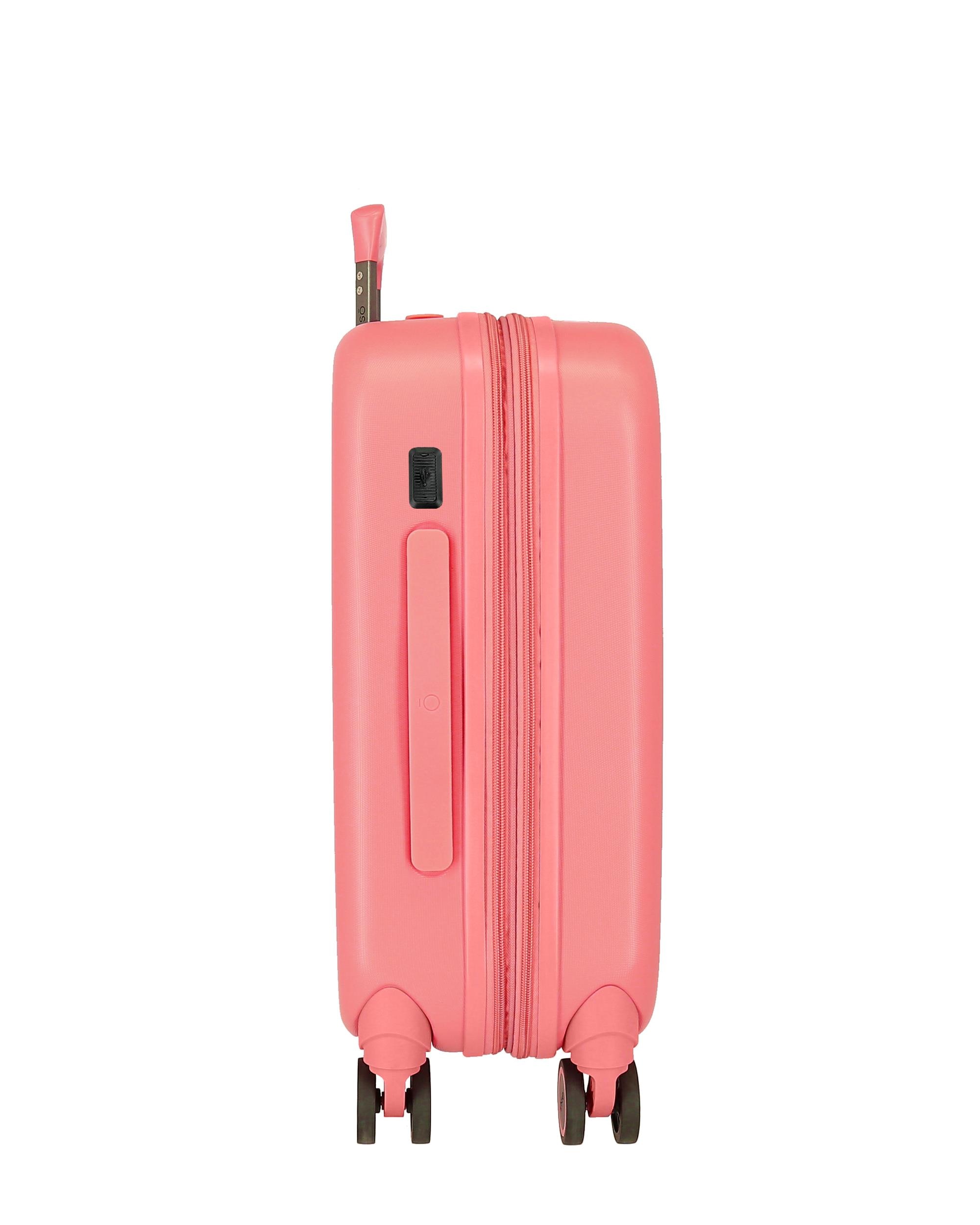 Conjunto de Malas Stitch Playful Rígidas com Capacidade de 116l Rosa-3