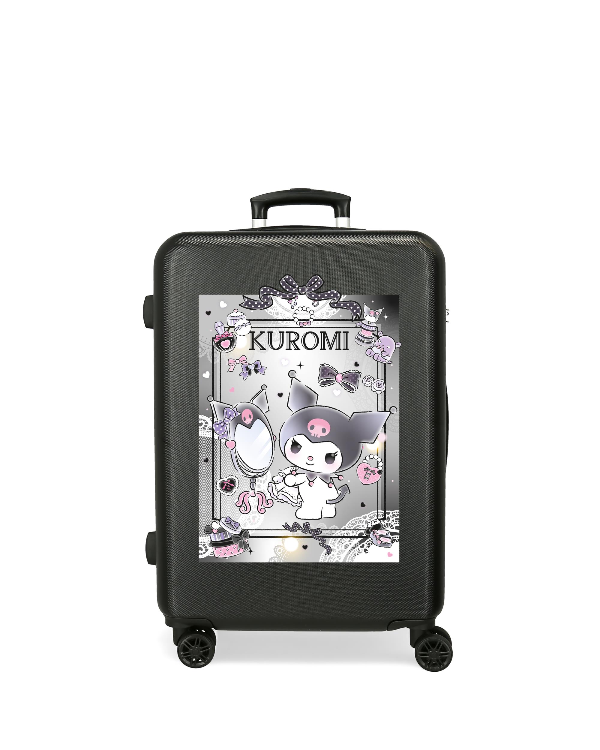 Mala Média Kuromi Wonder Fest Rígida com Capacidade de 56l Cinzento-escuro-1
