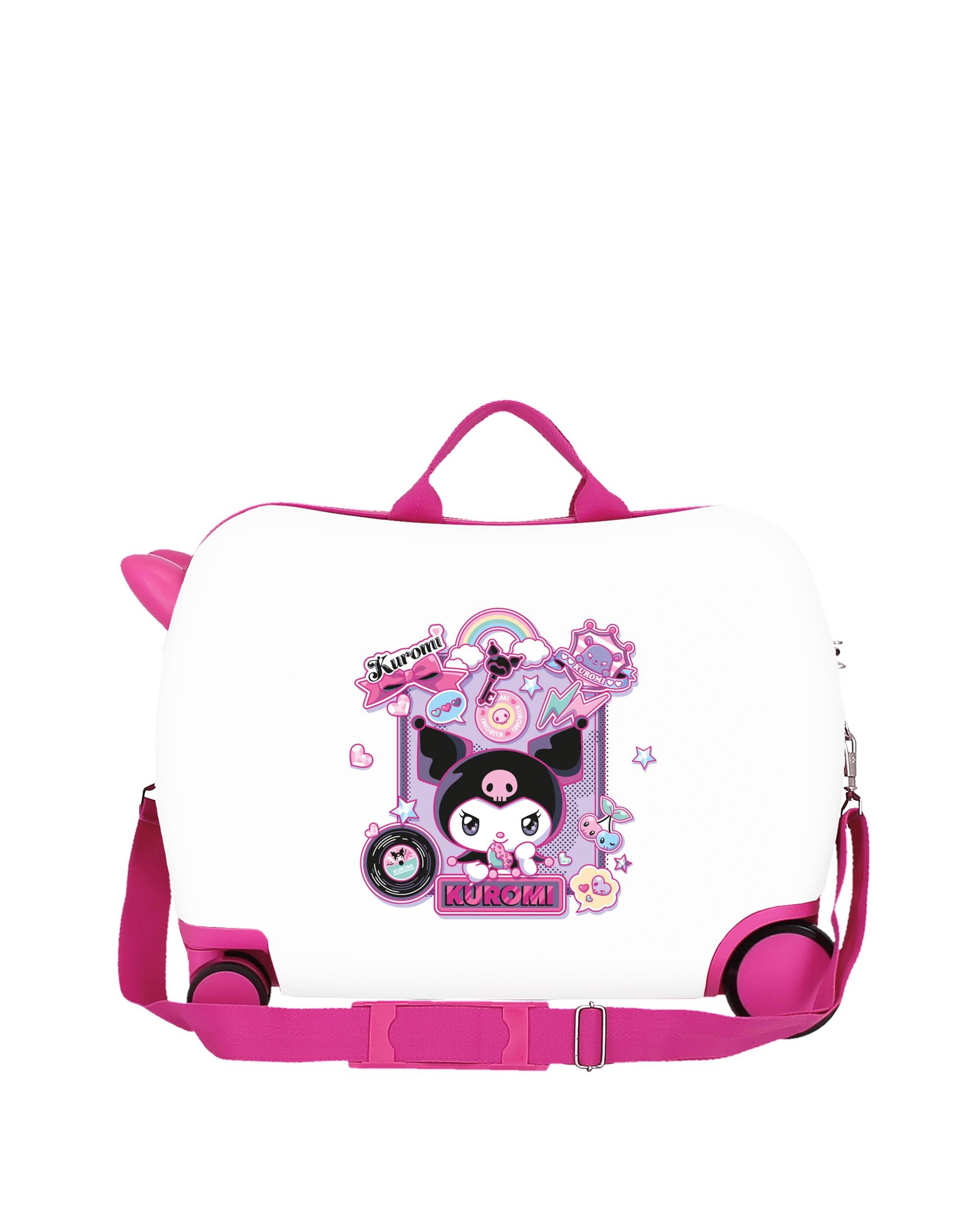 Mala Infantil Kuromi Wonder Rígida com Capacidade 34l Branco / Fúcsia-3