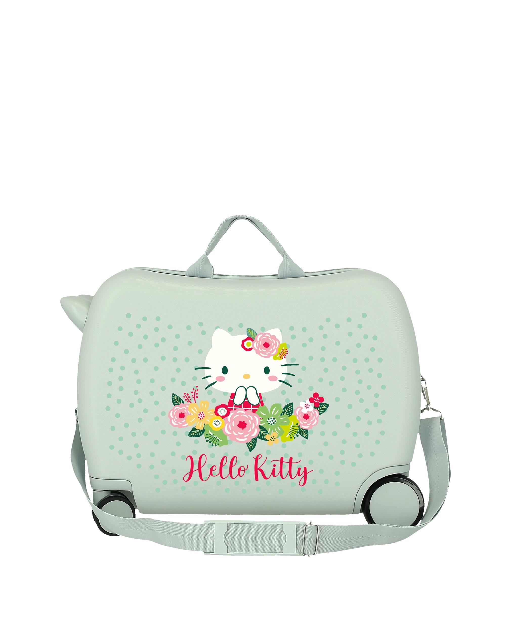 Mala Infantil Hello Kitty Floral Kitty Rígida com Capacidade 34l Verde-claro-3