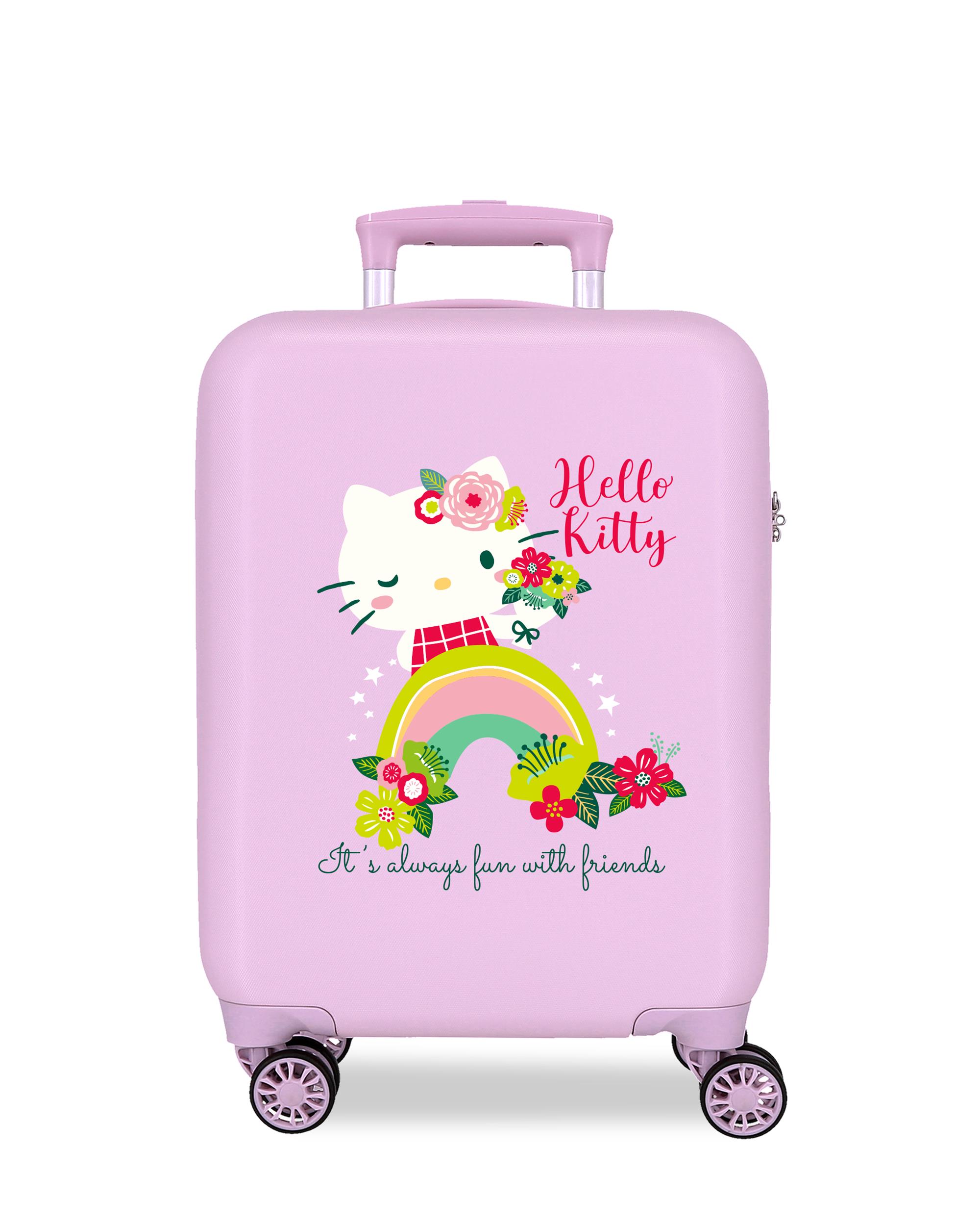 Mala de Cabine Hello Kitty Always Fun With Friends Rígida com Capacidade de 28l Rosa-1