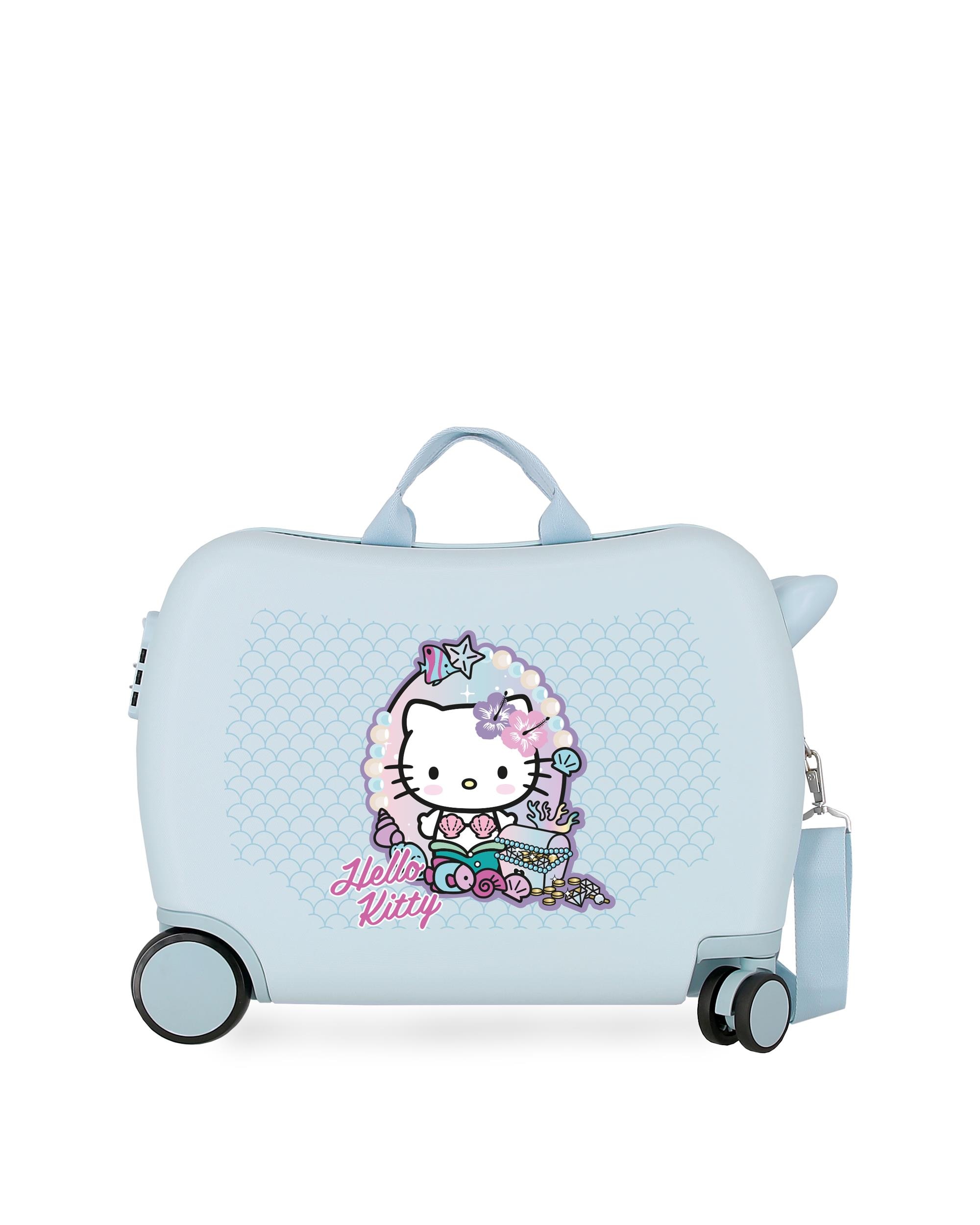 Mala Infantil Hello Kitty Mermaid Kitty Rígida com Capacidade 34l Azul-claro-1
