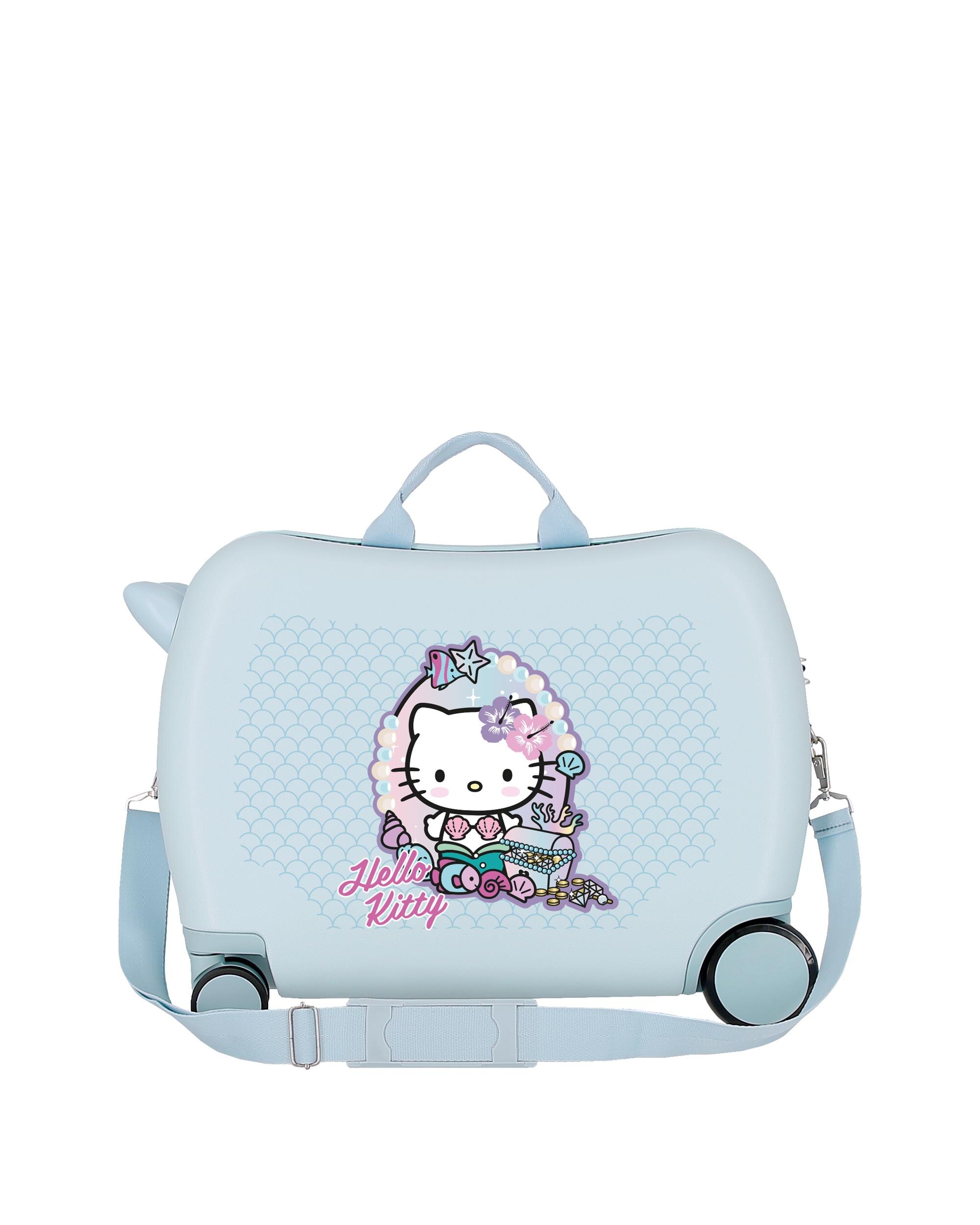 Mala Infantil Hello Kitty Mermaid Kitty Rígida com Capacidade 34l Azul-claro-3