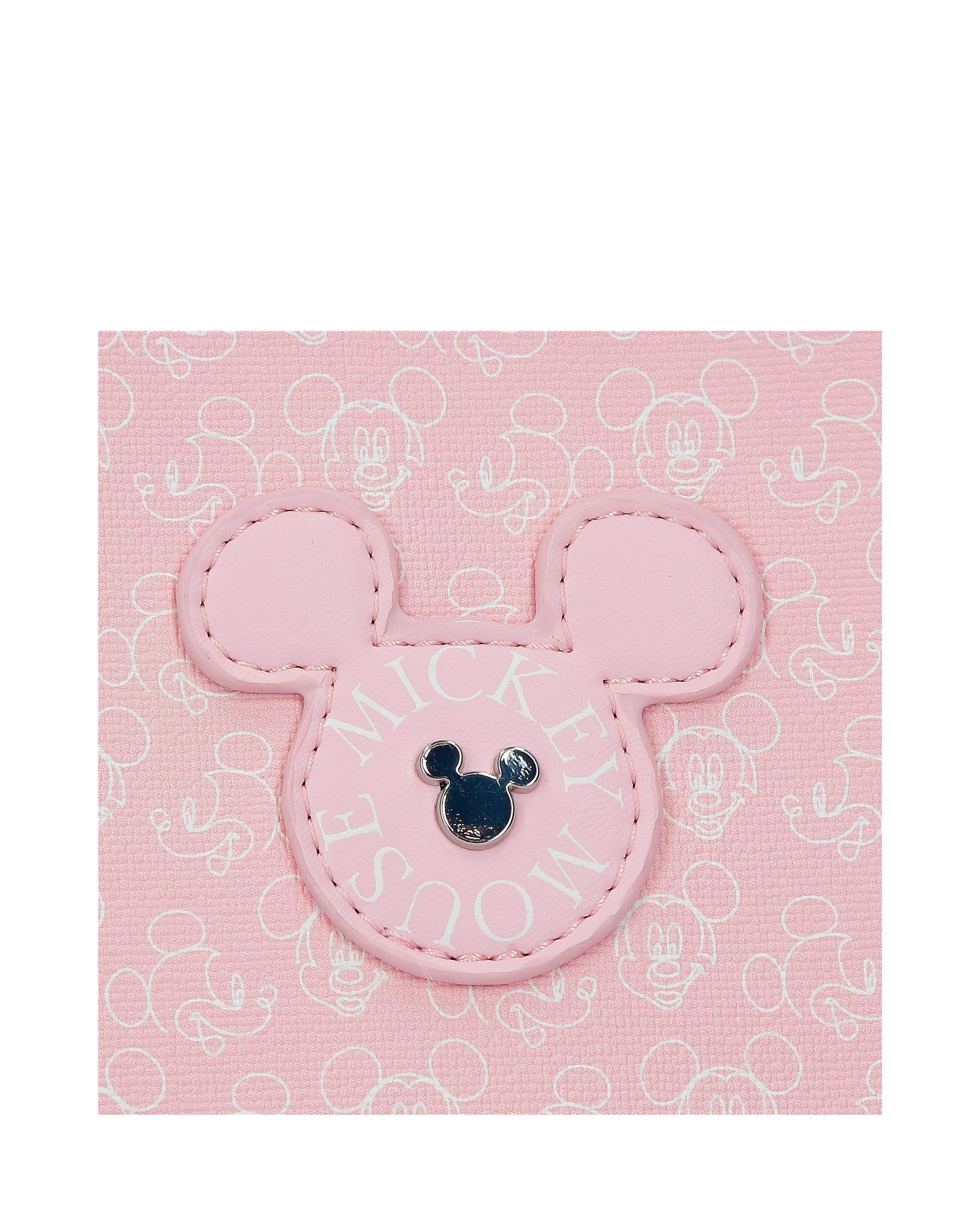 Mochila de Passeio 23 Cm com Bolso Frontal Cloudline Mickey Nude Rosa-5